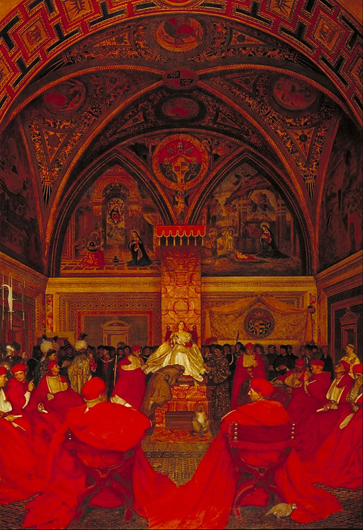 Lucrezia Borgia sede in Vaticano in assenza di Papa Alessandro VI.